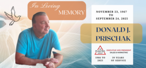 Donald J. Prischak with the text, "In Loving Memory"