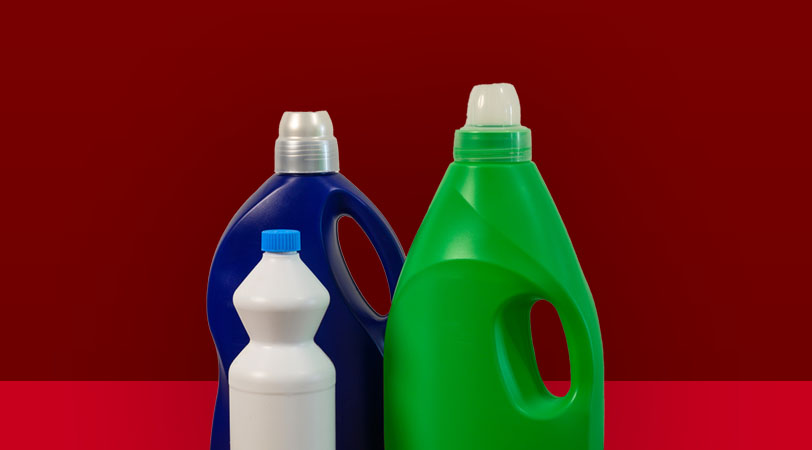 plastic laundry detergent bottles